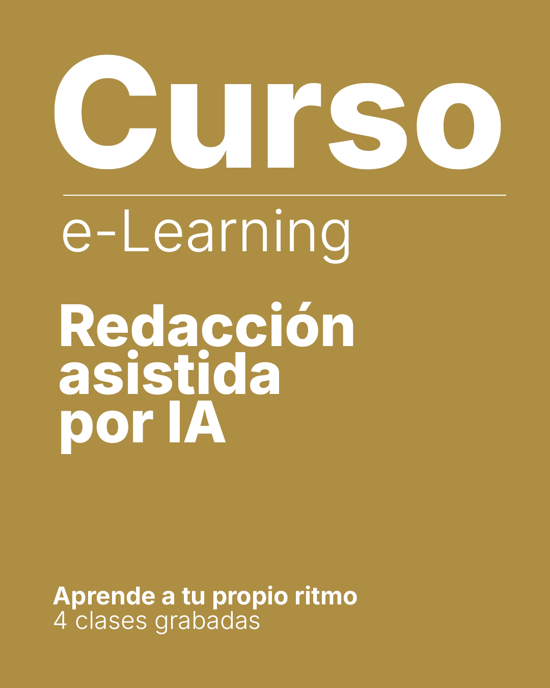 Curso "Redacción Asistida por IA" e-Learning + Pack e-books gratis